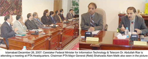 minister IT attending meeting at pta headquarters 