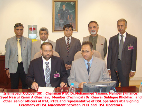 chairman pta and other senior member at DSL signing agreement 